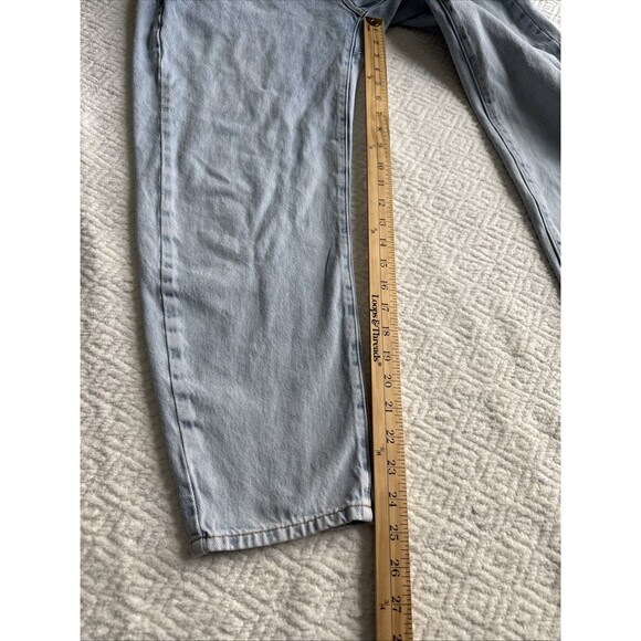 Zara Women's Paper bag Style Cinch Waist Jeans Blue Light Wash High Waisted 4 - Picture 5 of 8